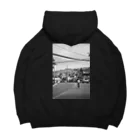 808styleのbicycle HAWAII フォトプリントTシャツ【カラー：WHITE＆BLACK】 Big Hoodie