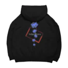 Flower4.9のIndigo Flower ビッグシルエットパーカー