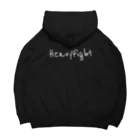 HFのHF バックロゴ　ホワイト Big Hoodie