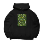 WAMI ARTの猫迷彩緑 Big Hoodie