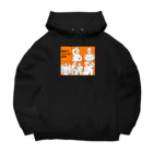 四天王物販の四天王キャララフ画パーカー(オレンジ) Big Hoodie