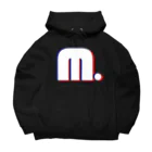 m.のlogo (triple,white) ビッグシルエットパーカー