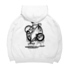 nidan-illustrationのmelted bikes #2 (black ink) Big Hoodie