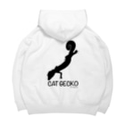 しろくまるいるいと動物たちのキャットゲッコー/ねこやもりのひと Big Hoodie