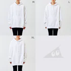 miente GOODe-SIGNのTYPE:)FACE Private Big Hoodie ビッグシルエットパーカーのサイズ別着用イメージ(女性)