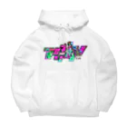 VRIGVTVSHI のアリガタシ™ NEON WHITE Big Hoodie