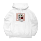 ねこほうチャンネル公式グッズの冬マグロマロちゃん Big Hoodie