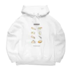 fill_innのおでんのビッグシルエットパーカー（黒文字） Big Hoodie