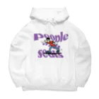 people with soulsのパウ君×ロゴ Big Hoodie