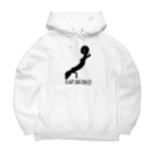 しろくまるいるいと動物たちのキャットゲッコー/シルエット Big Hoodie
