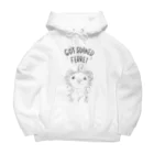 いちごだわし🐹のずぶ濡れイタチホワイト Big Hoodie