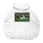 HermannStrasseのモネとグリーンイグアナ Big Hoodie