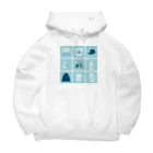 Teal Blue CoffeeのTealBlueItems _Cube BLUE Ver. Big Hoodie