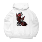 オリジナルデザインTシャツ　SMOKIN'の鯉の滝登り Big Hoodie