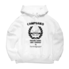 Too fool campers Shop!のSDCsキャンペーン キャンプサイコーおじさんコラボ(黒文字) ビッグシルエットパーカー