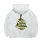 Chill Like Sauna official suzuriのVIHTA OVERSIZE HOODIE 【ASH】 ビッグシルエットパーカー