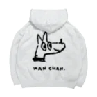 てら ねこグッズの(バックプリント)WANCHAN. Big Hoodie