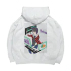 心愛もかグッズストアのMocha ロゴ&ビジュアル Big Hoodie