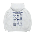 KAWAGOE GRAPHICSのHORSERACING GRAPHICS 紺 Big Hoodie