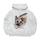 宇寅。の泥棒フェイスの子犬 Big Hoodie