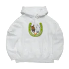 SHOP HAPPY HORSES（馬グッズ）のハッピーホース（蹄鉄カラフル） Big Hoodie