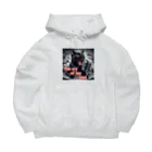 moriyama1981の歌を歌う黒猫 Big Hoodie