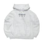 rilybiiの paint grayblue* line logo M message Big Hoodie