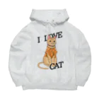 お猫様大好きナスビのシャツを着たトラ猫 Big Hoodie