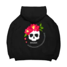 yuki-tsubakiのBetty skull 花盛り Big Hoodie