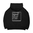 RAWCARism2022公式グッズのRAWCARism　スクエアロゴ　BLACK ビッグシルエットパーカー