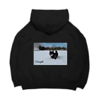 柴犬むさしのむさし雪パーカー（ロゴ入り） Big Hoodie