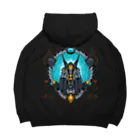 SAIGA BASEのAnubis Mecha Cyberpunk Hoodie ビッグシルエットパーカー