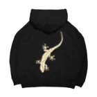 LalaHangeulのJapanese gecko(ニホンヤモリ)　英語デザイン Big Hoodie