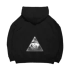 metao dzn【メタヲデザイン】のIlluminati eye triangle (wh)  Big Hoodie