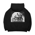 Skull sectionのバイクとガイコツ（黒メイン） Big Hoodie