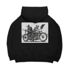 Skull sectionのバイクとドクロ（黒メイン） Big Hoodie