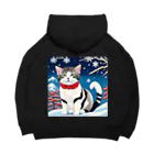 トカゲの猫浮き絵（冬） Big Hoodie