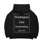 WASHINGTON CLUB SNOWBOARDINGのwc back print hoodie （裏起毛） ビッグシルエットパーカー