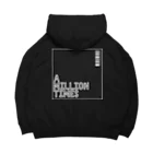 NAKEDBEATSの A MILLION TIMES/black ビックシルエットパーカー Big Hoodie