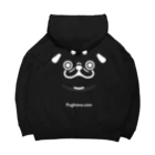 パグハナストア / PUGHANA STOREのシルエットパグ（URL）濃色用 Big Hoodie