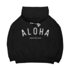 ハワイスタイルクラブの〔Back Print〕 ALOHA ISLANDS WHT LOGO ビッグシルエットパーカー