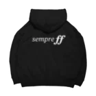 もりてつのsempre ff(白文字) ビッグシルエットパーカー