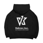 Vektor,Inc.のVektor フルロゴ ホワイト ビッグシルエットパーカー