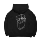 mys工房の煙草ホワイト Big Hoodie