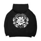 ほくざん会  apparelのHOKUZANKAI  【WHITE TYPO + FRONT LOGO】 ビッグシルエットパーカー