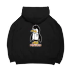 ロゴTシャツのひよこ堂のペンギン PENGUIN バックプリント   ビッグシルエットパーカー