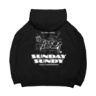 SUNDAYS GRAPHICSのSUNDAY SUNDY No.1 (白ロゴ） ビッグシルエットパーカー