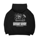 SUNDAYS GRAPHICSのSUNDAY SUNDY No.4 (白ロゴ) Big Hoodie