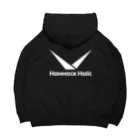 HAMMOCK HOLICの白ロゴシリーズ ビッグシルエットパーカー