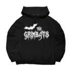 GRIMWORKSのTHE GRIMBATS logo-1 White ビッグシルエットパーカー